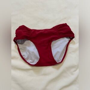 burgundy bikini bottoms
